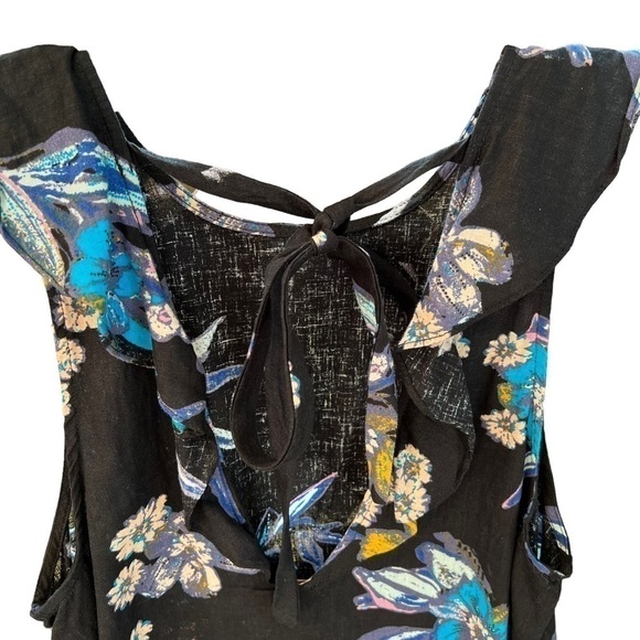 Free People Womens Summer in Tulum Linen Floral Tunic Top XS - Picture 3 of 7